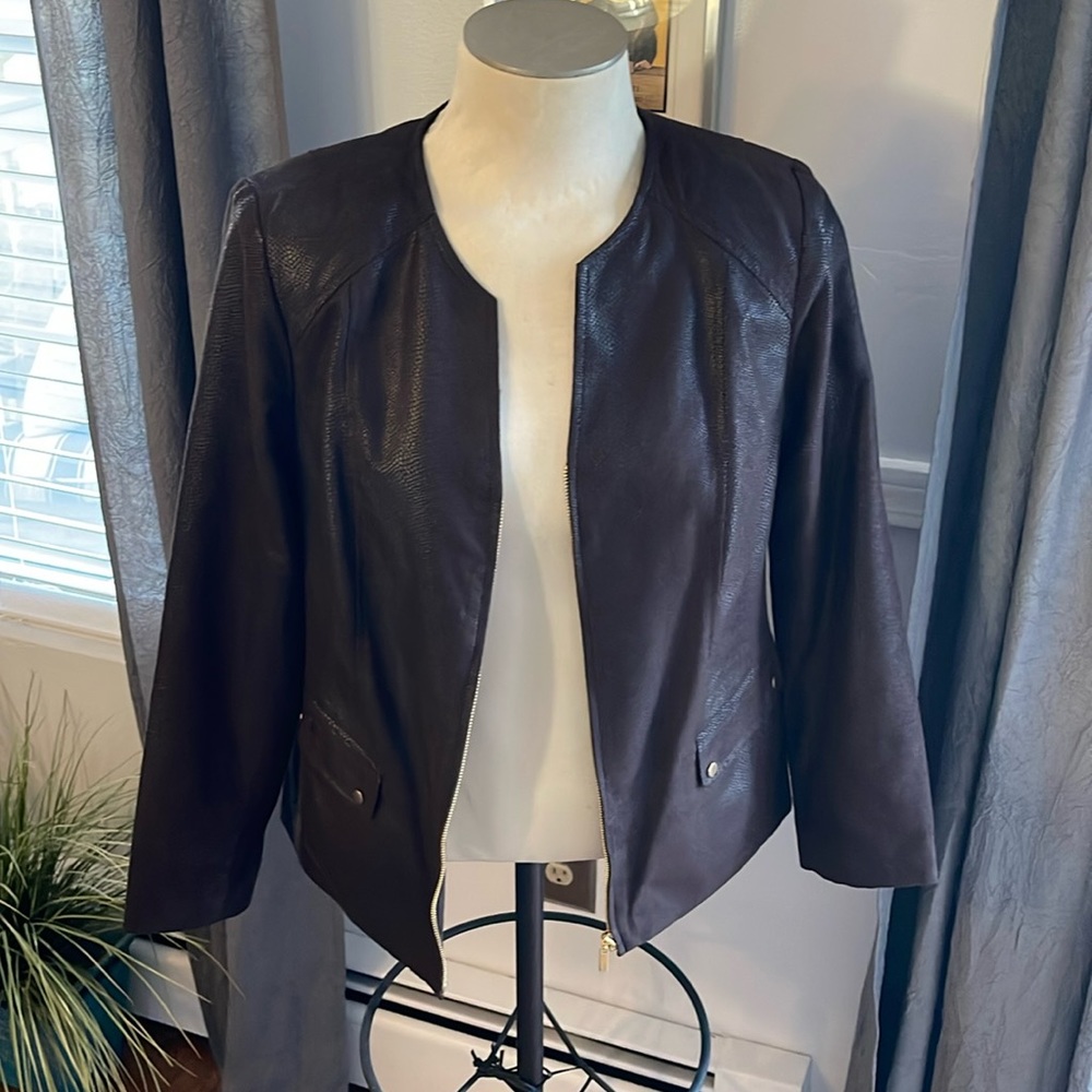 JM collection Faux Suede Jacket women’s size 8